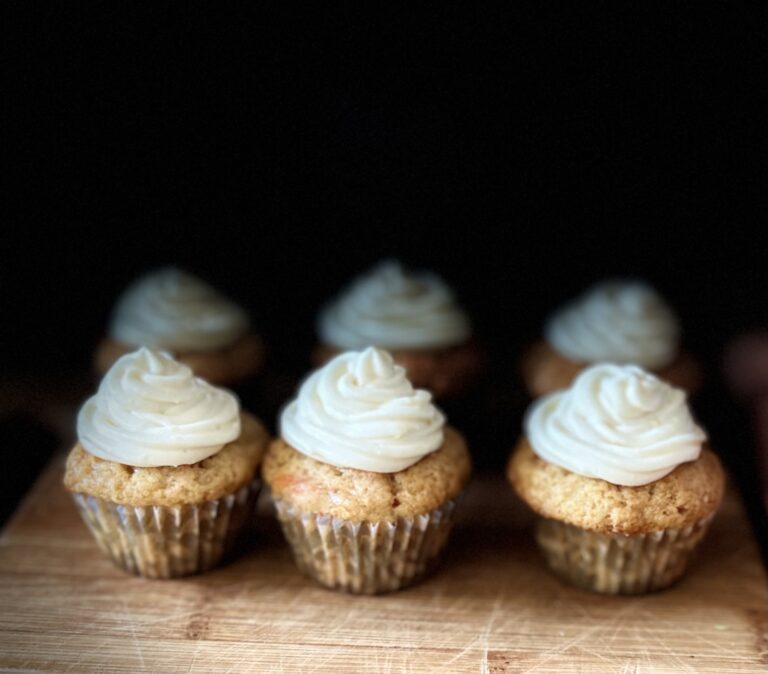 Vegan Carrot Cake Cupcakes With Date Cream Cheese Frosting