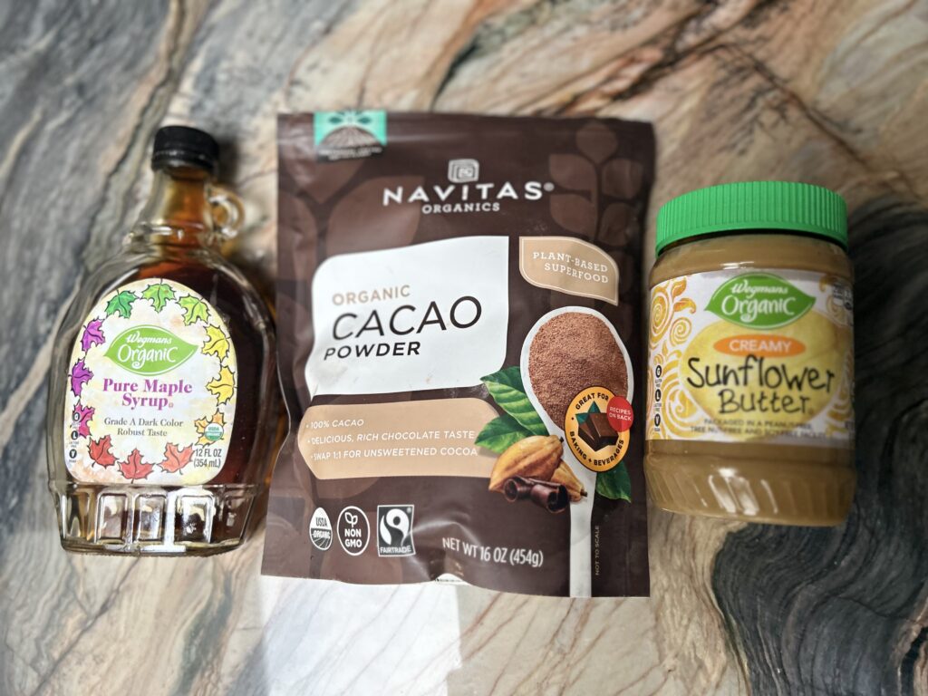 Ingredients for nut-free chocolate spread