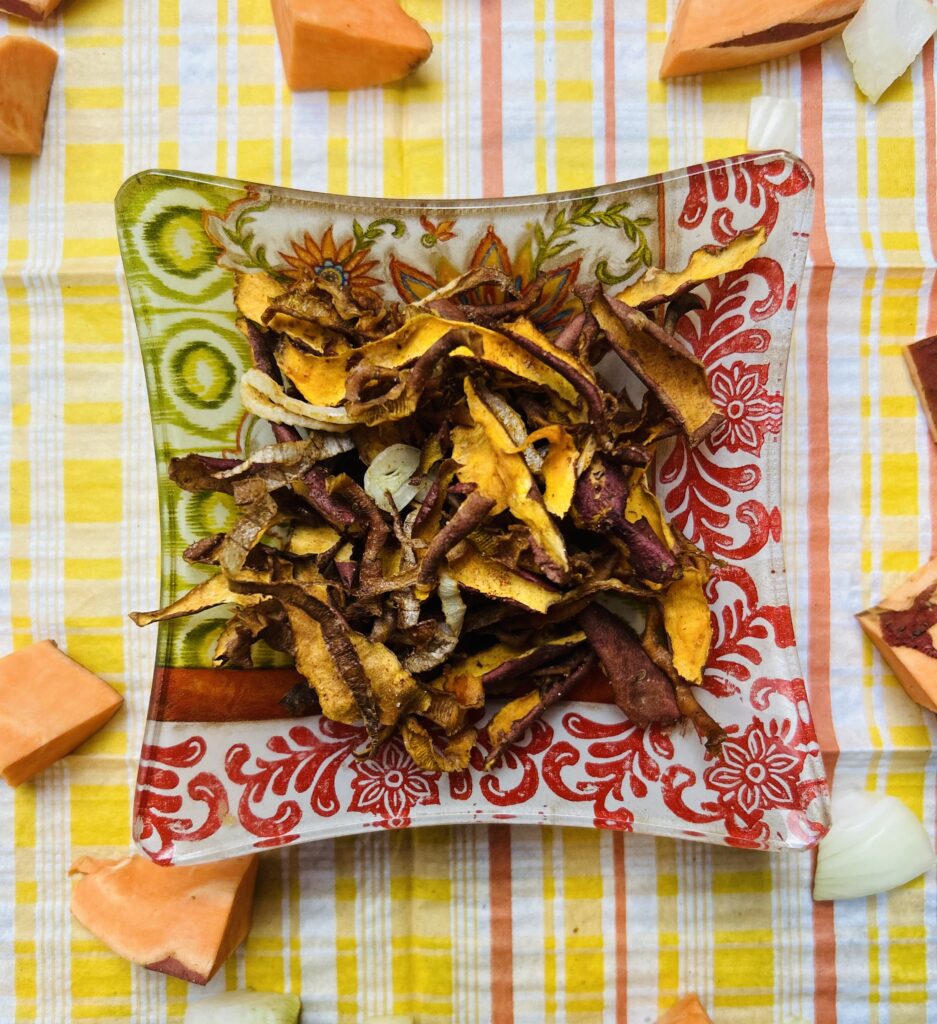 Air Fryer Potato and Carrot Skins